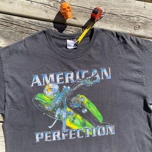 90s American Perfection biker shirt sz XL